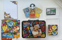 Pokemon EEVEE Collector Chest Lunch Box Tin With Promos & Other Items (no packs) - Image 1