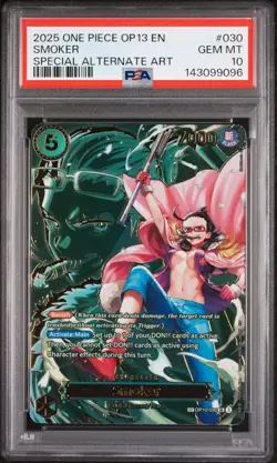 2025 ONE PIECE OP13-CARRYING ON HIS WILL SPECIAL ALTERNATE ART SMOKER PSA 10 - Image 1