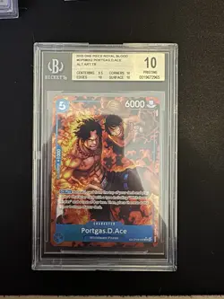 2025 ONE PIECE ROYAL BLOOD OP10 - PORTGAS D. ACE TREASURE RARE #052 - BGS 10 - Image 1