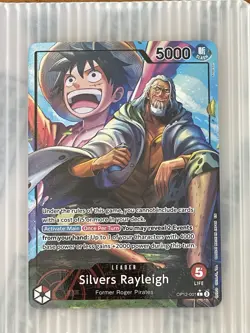 OP12 Legacy of the Master Silvers Rayleigh Alt Leader Luffy One Piece TCG - Image 3