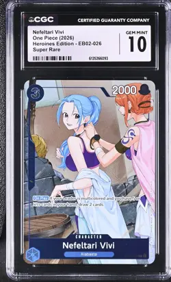 One Piece GRADED 2026 Nefeltari Vivi EB02-026 Heroines SR 10 CGC ENGLISH - Image 1