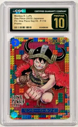 2025 One Piece Monkey D. Luffy #P-110 One Piece Day Promo CGC 10 Pristine - Image 1