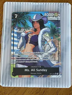 MS. ALL SUNDAY 2026 ONE PIECE THE AZURE Sea’s Seven ALT ART SUPER RARE OP14-084 - Image 1