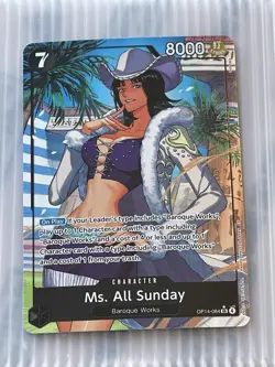 MS. ALL SUNDAY 2026 ONE PIECE THE AZURE Sea’s Seven ALT ART SUPER RARE OP14-084 - Image 3