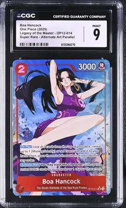 One Piece GRADED Boa Hancock Alt Art OP12-014 Legacy Master SR 9 CGC ENGLISH - Image 1