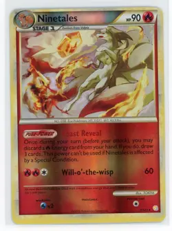 Pokemon TCG - Ninetales 7/123 - HeartGold & SoulSilver - Reverse Holo OC - Image 1