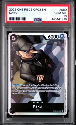 2023 ONE PIECE OP03-PILLARS OF STRENGTH #080 KAKU PSA 10 - Image 1