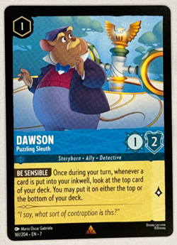 Disney Lorcana Dawson Puzzling Sleuth Archazia's Island 161/204 Rare - Image 1