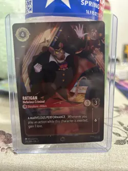 Disney Lorcana TCG Ratigan-Nefarious Criminal Holo Foil Enchanted 216/204 - Image 1
