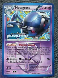 Metagross Prerelease Promo Black & White Plasma Freeze BW75 Pokemon RARE LP - Image 1