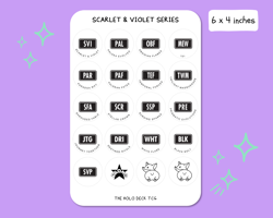 Pokemon TCG Set Sticker Labels | Full Set Logo Sticker Sheets - Image 4