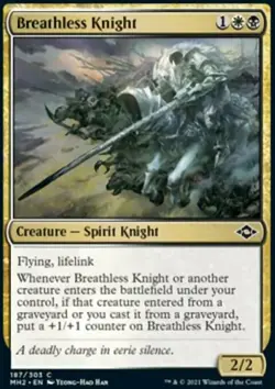 MTG Magic the Gathering Breathless Knight (187/632) Modern Horizons 2 LP - Image 1