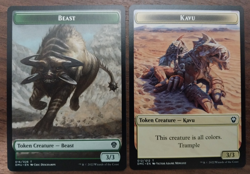 4x Beast / Kavu double-sided Token - NM - Dominaria United Commander - mtg - Image 1