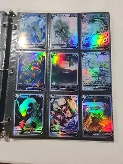 Lot of 63 Custom holo fanart mixed V Pokemon Trading Card Sleeved & Top Loaded! - Image 2