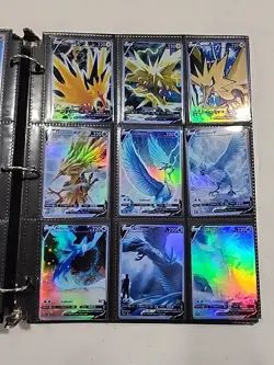 Lot of 63 Custom holo fanart mixed V Pokemon Trading Card Sleeved & Top Loaded! - Image 4