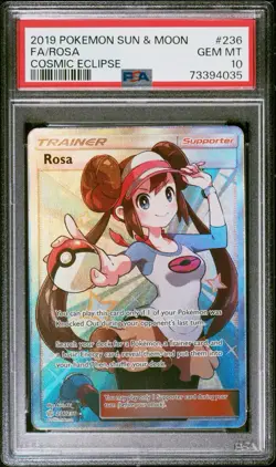 PSA 10 ROSA 236/236 | Cosmic Eclipse Full Art Graded Pokemon Card - Image 1