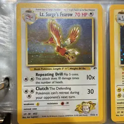 Pokemon TCG Gym Heroes Lt. Surge's Fearow 1st Edition Holo Rare Card 007/132 - Image 1