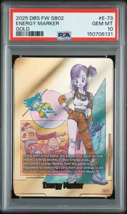 2025 DBS CARD GAME FUSION WORLD MANGA BOOSTER 02 ENERGY MARKER PSA 10 - Image 1