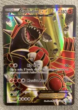 Pokemon Groudon EX Full Art Ultra Rare Holo Card XY Primal Clash 150/160 TCG NM - Image 1