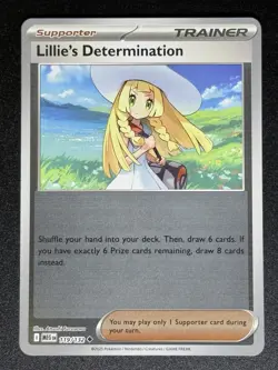 Lillie's Determination 119/132 Reverse Holo Mega Evolutions Pokemon Card TCG NM - Image 1