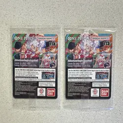 Bandai One Piece CCG US Voyage Monkey.D.Luffy Promo Holo Card Lot of 2 English - Image 2