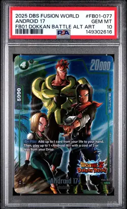 2025 DRAGON BALL SUPER CARD GAME FUSION WORLD NEW ADVENTURE ANDROID 17 PSA 10 - Image 1