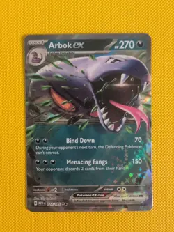 Arbok EX Holo Card 024/165 Scarlet & Violet 151 Series Rare Pokemon Card - Image 1