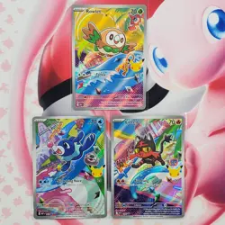 Rowlett 043 + Litten 044 + Popplio 045 - First Partner Pokemon Cards #L516 - Image 1