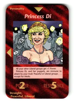 Princess Di Card Unlimited INWO Illuminati New World Order Game LP - Image 1