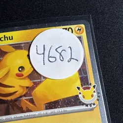 Pikachu 051/162 2026 Pokemon Day - 30th Anniversary Stamped Promo Card NM - Image 3