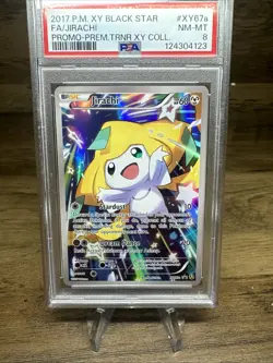 2017 POKEMON XY PROMO PREM TRAINER XY COLLECTION FULL ART/JIRACHI PSA 8 - Image 2