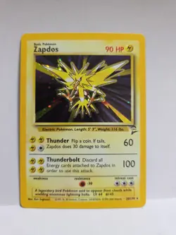 Zapdos 20/130 Base Set 2 Unlimited Rare Holo Pokemon Card WOTC 2000 LP - Image 1