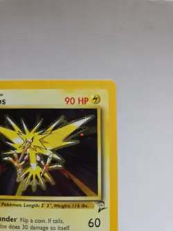 Zapdos 20/130 Base Set 2 Unlimited Rare Holo Pokemon Card WOTC 2000 LP - Image 3