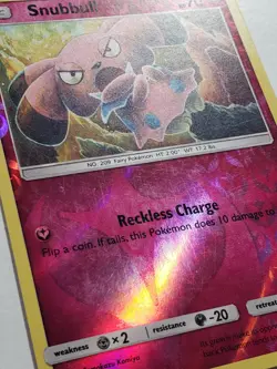 REVERSE HOLO Snubbull 90/149 LP - Sun Moon Pokemon Card Tomokazu Komiya Art - Image 2
