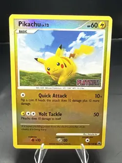 Pokemon Pikachu 70/100 Reverse Holo Platinum Stamped Pokemon Card Majestic - Image 1