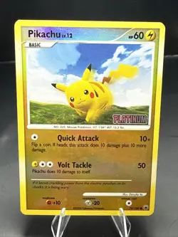 Pokemon Pikachu 70/100 Reverse Holo Platinum Stamped Pokemon Card Majestic - Image 2