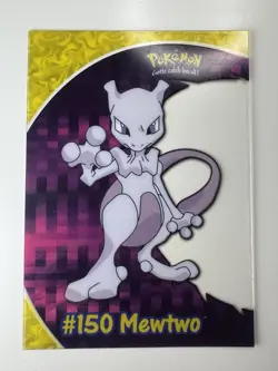 Pokemon - Topps TV Animation Edition - Mewtwo #150 - Clear Blue Logo Card - Image 1