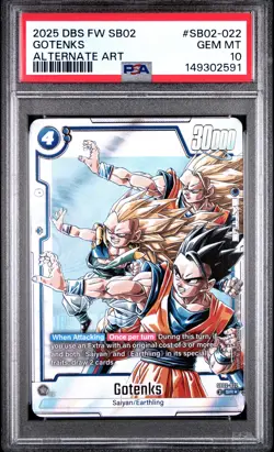 2025 DRAGON BALL SUPER CARD GAME FUSION WORLD MANGA BOOSTER 02 GOTENKS PSA 10 - Image 1