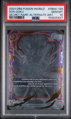 2024 DRAGON BALL SUPER CARD GAME FUSION WORLD ULTRA LIMIT SON GOKU PSA 10 - Image 1