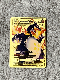 Charizard VMax HP330 Claw Slash Gold Foil Fan Art Collector Card - Image 1