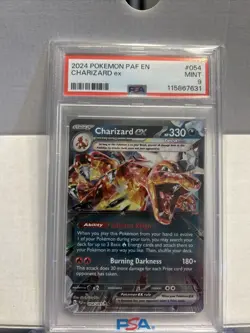 Pokemon 2024 PAF En-Paldean Fates #054 Charizard EX PSA 9 - Image 1