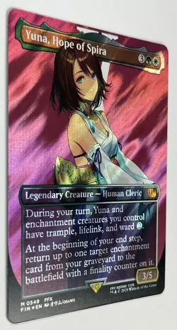 Yuna, Hope of Spira (Surge Foil/Borderless) Universes Beyond: Final Fantasy MTG - Image 3