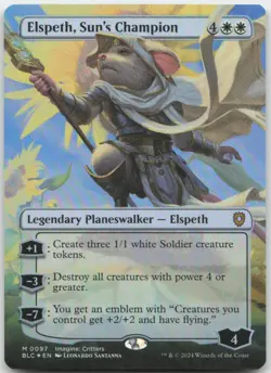 MTG: Elspeth, Sun's Champion (Borderless) Commander: Bloomburrow 97 : - Image 1