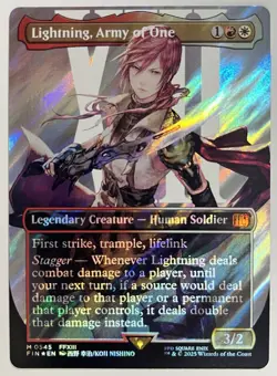 Lightning, Army of One Surge Foil/Borderless Universes Beyond: Final Fantasy MTG - Image 1