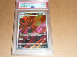 2023 Pokemon OBSIDIAN FLAMES EN SCIZOR ILLUSTRATION RARE #205 PSA 8 - Image 1