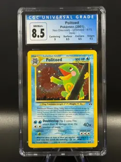 CGC 8.5 Politoed 8/75 2001 Neo Discovery Holo Rare Pokemon Card - Image 2