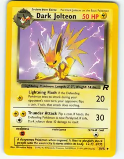 Dark Jolteon - 38/82 Team Rocket - Pokemon TCG - 2000 - Image 1