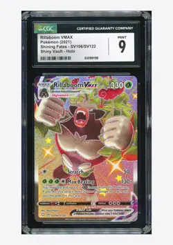 Pokemon CGC 9 Rillaboom VMAX Shiny Holo 2021 SV106/SV122 Shining Fates English - Image 1