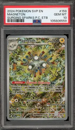 Pokemon Center Stamp Promo Magneton Surging Sparks ETB SVP EN 159 PSA 10 - Image 1