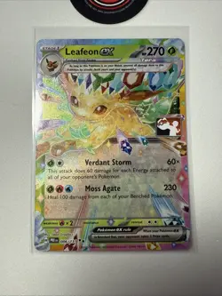 Play! Pokemon TCG Prize Pack Series 7 Prismatic Evolutions Leafeon ex + Eevee - Image 2